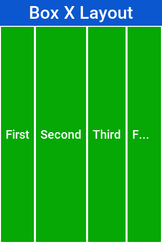BoxLayout X
